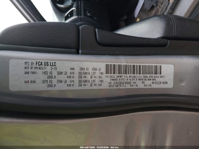 2019 JEEP GRAND CHEROKEE 1C4RJEBG3KC656643 Photo 8