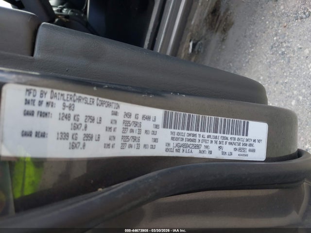 2004 JEEP GRAND CHEROKEE 1J4GW48S64C258967 Photo 8