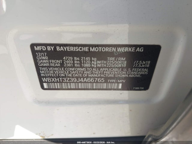 WBXHT3Z39J4A66765 BMW X1 Xdrive28i