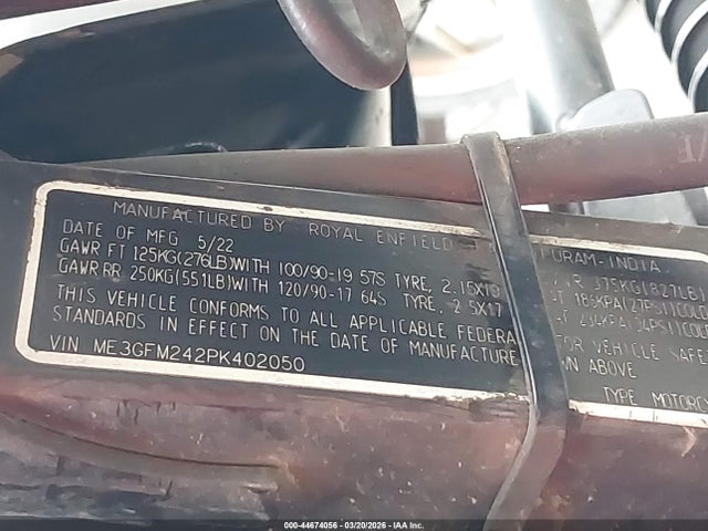 2023 ROYAL ENFIELD MOTORS SCRAM 411 ME3GFM242PK402050 Photo 9