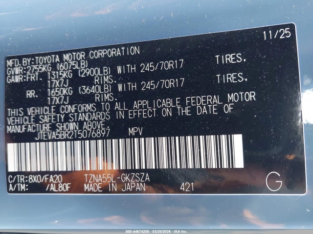 JTEVA5BR2T5076897 Toyota 4RUNNER SR5