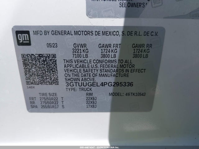 Продажа на аукционе авто 2023 Gmc Sierra 1500 4wd  Short Box Denali, vin: 3GTUUGEL4PG295336, номер лота: 44674347