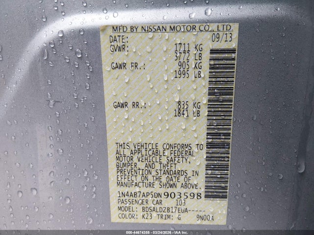 2013 NISSAN SENTRA 1N4AB7AP5DN903598 Photo 8