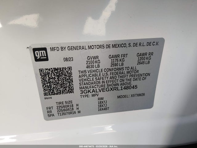 3GKALVEGXRL148045 GMC Terrain Awd Slt