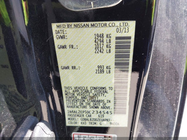 2013 NISSAN ALTIMA 1N4AL2EP5DC234545 Photo 8