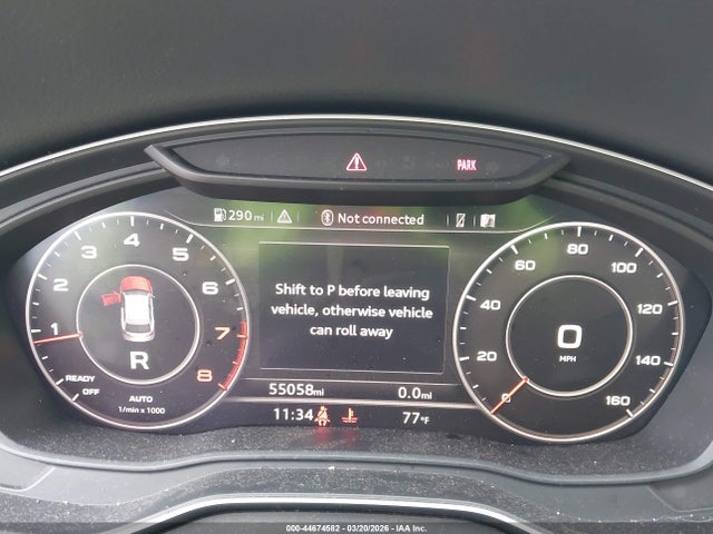 44674582 :رقم المزاد ، WA1BNAFY6K2072903 vin ، 2019 Audi Q5 45 Premium مزاد بيع
