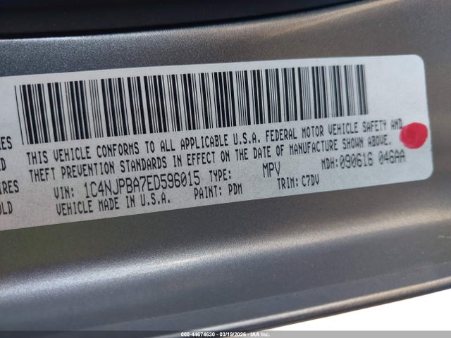 Jeep Patriot Sport 2014 1C4NJPBA7ED596015 Image 9