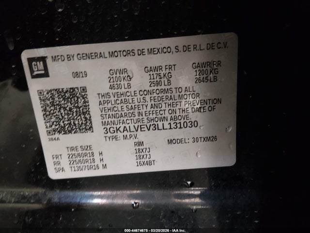 GMC Terrain Awd Slt 2020 3GKALVEV3LL131030 Image 9