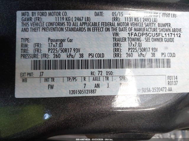 2015 FORD C-MAX ENERGI 1FADP5CU5FL117112 Photo 8