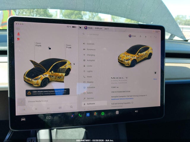 Aukcja sprzedaży 2021 Tesla Model Y Long Range Dual Motor All-wheel Drive, vin: 5YJYGDEE3MF211016, numer aukcji: 44674851