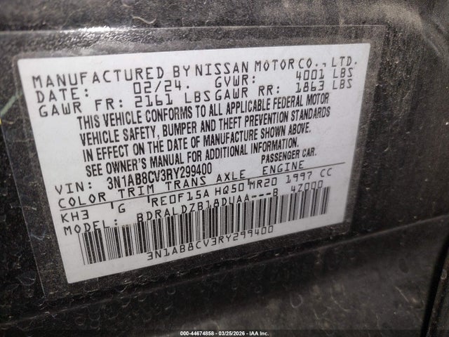 Nissan Sentra Sv Xtronic Cvt 2024 3N1AB8CV3RY299400 Image 9
