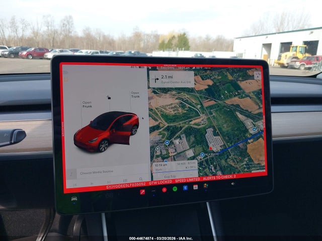 44674874 :رقم المزاد ، 5YJYGDEE5LF035052 vin ، 2020 Tesla Model Y Long Range Dual Motor All-wheel Drive مزاد بيع