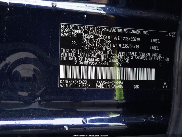 2T3A1RFV0SW513594 Toyota Rav4 Xle Premium