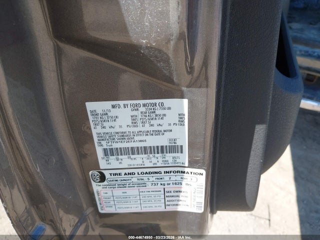 2014 Ford F-150 Xlt მანქანა იყიდება აუქციონზე, vin: 1FTFW1EF2EFA13865, აუქციონის ნომერი: 44674950