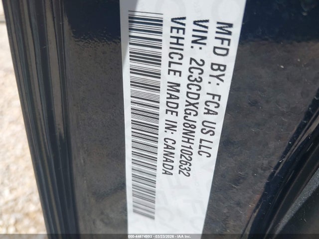 2022 Dodge Charger Scat Pack მანქანა იყიდება აუქციონზე, vin: 2C3CDXGJ8NH102632, აუქციონის ნომერი: 44674993