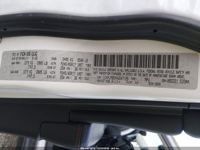 2017 JEEP CHEROKEE 1C4PJMBSXHW547125 Photo 8