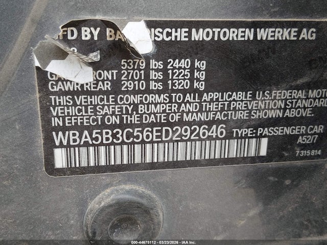 2014 BMW 535I WBA5B3C56ED292646 Photo 8