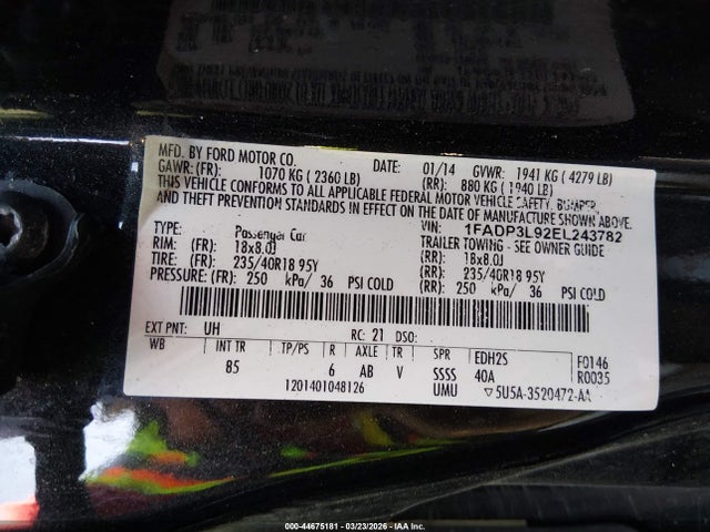 Ford FOCUS ST 2014 1FADP3L92EL243782 Image 9