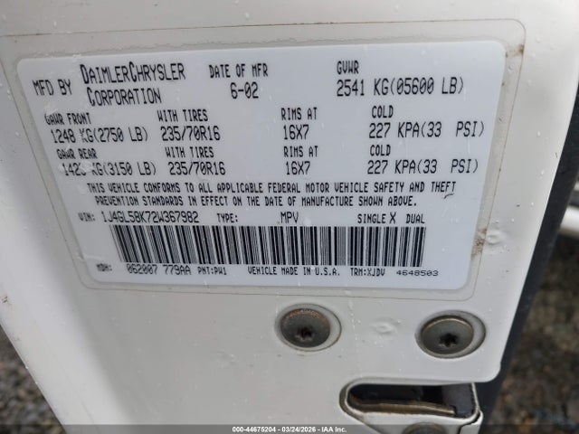 2002 JEEP LIBERTY 1J4GL58K72W367982 Photo 8