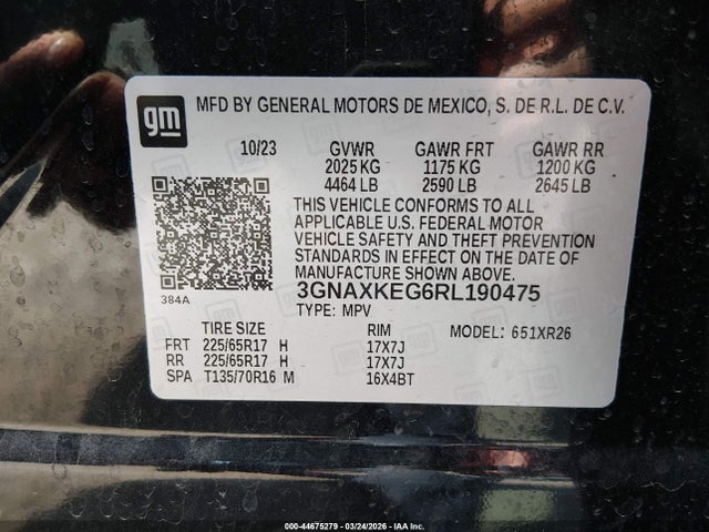 2024 CHEVROLET EQUINOX 3GNAXKEG6RL190475 Photo 8