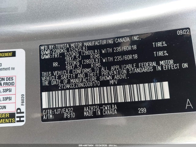 2022 LEXUS NX 350H 2T2AKCEZ8NC008170 Photo 8