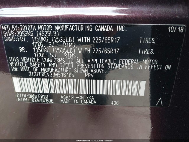 Toyota RAV4 LE 2018 2T3ZFREV3JW516185 Image 9