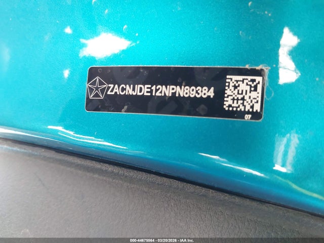 ZACNJDE12NPN89384 Jeep Renegade Altitude 4x4