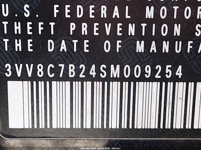 3VV8C7B24SM009254 Volkswagen Taos 1.5t S
