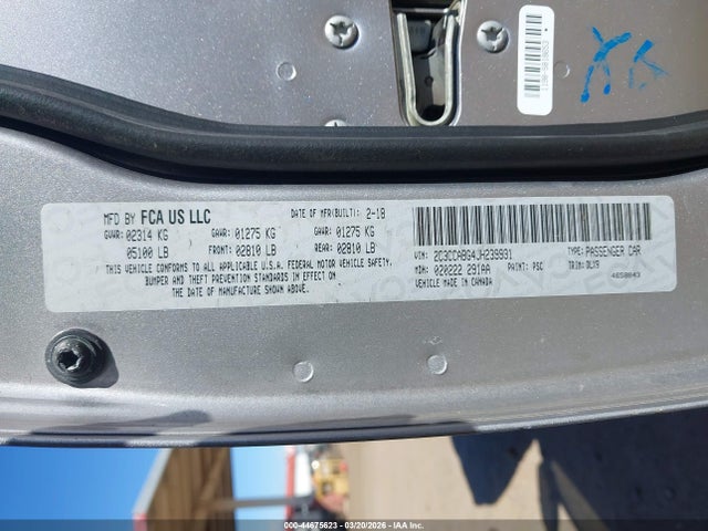 2018 Chrysler 300 300s მანქანა იყიდება აუქციონზე, vin: 2C3CCABG4JH239931, აუქციონის ნომერი: 44675623