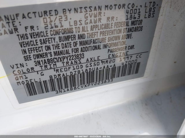 2023 NISSAN SENTRA 3N1AB8CVXPY223833 Photo 8