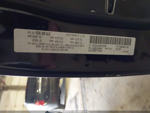 Aukcja sprzedaży 2016 Dodge Charger Sxt, vin: 2C3CDXJG7GH136786, numer aukcji: 44675713