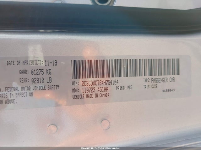 2019 DODGE CHARGER 2C3CDXCT6KH754104 Photo 8