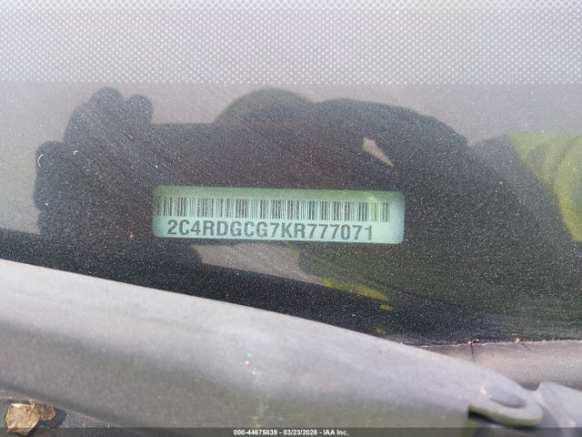 Продажа на аукционе авто 2019 Dodge Grand Caravan Sxt, vin: 2C4RDGCG7KR777071, номер лота: 44675839
