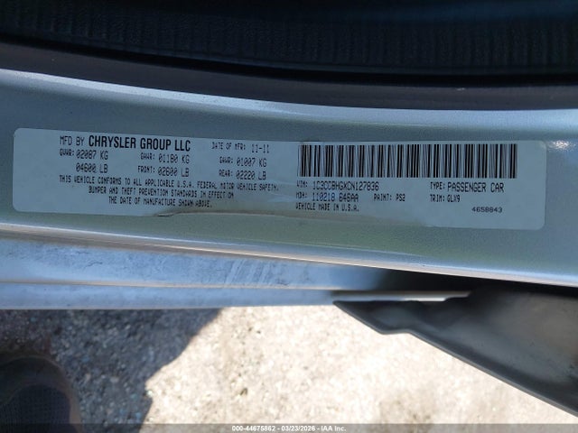 Aukcja sprzedaży 2012 Chrysler 200 S, vin: 1C3CCBHGXCN127836, numer aukcji: 44675862