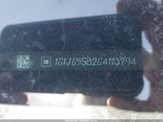 1G1JG5SB2G4113794 Chevrolet Sonic Rs Auto