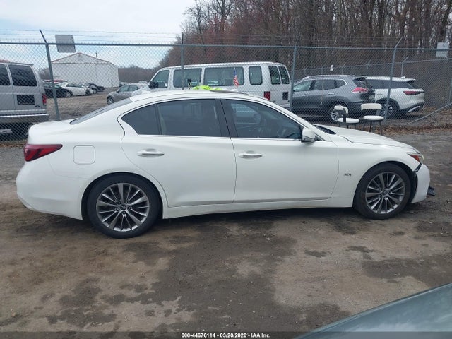 2018 Infiniti Q50 3.0t Luxe მანქანა იყიდება აუქციონზე, vin: JN1EV7AP5JM360079, აუქციონის ნომერი: 44676114