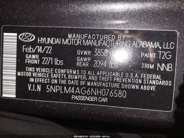 2022 HYUNDAI ELANTRA 5NPLM4AG6NH076580 Photo 8