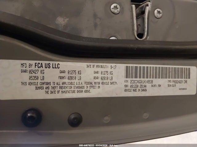 2018 Chrysler 300 300s Awd მანქანა იყიდება აუქციონზე, vin: 2C3CCAGG0JH149538, აუქციონის ნომერი: 44676222