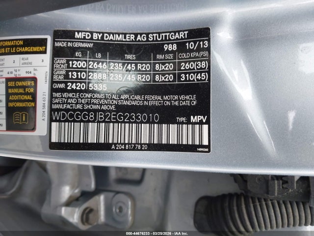 Продаж на аукціоні авто 2014 Mercedes-benz Glk 350 4matic, vin: WDCGG8JB2EG233010, номер лоту: 44676233