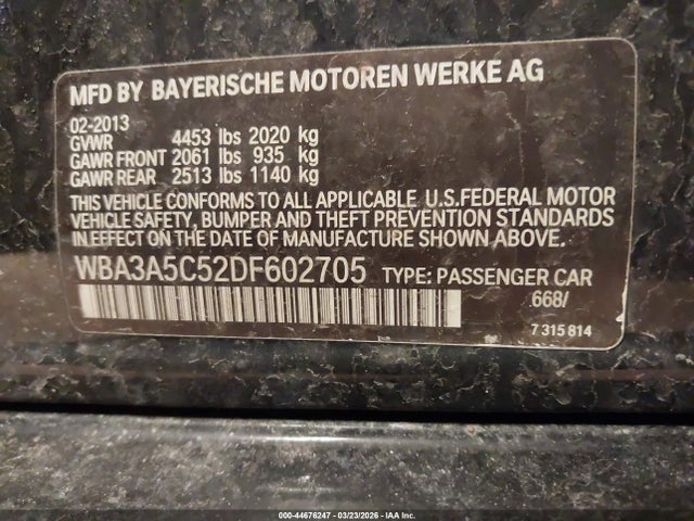 2013 BMW 328I WBA3A5C52DF602705 Photo 8