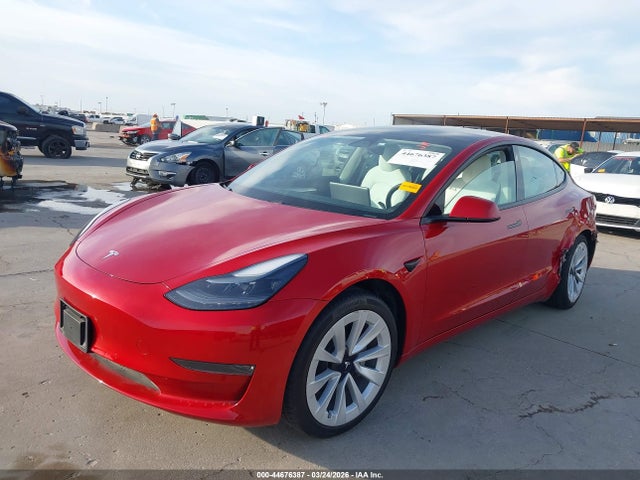 2021 Tesla Model 3 Standard Range Plus Rear-wheel Drive მანქანა იყიდება აუქციონზე, vin: 5YJ3E1EAXMF060817, აუქციონის ნომერი: 44676387