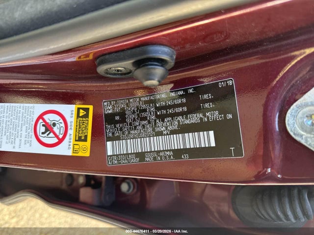 2018 TOYOTA HIGHLANDER 5TDJZRFH2JS823121 Photo 8