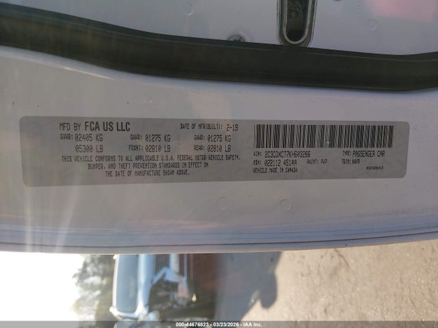 Aukcja sprzedaży 2019 Dodge Charger R/t Rwd, vin: 2C3CDXCT7KH603286, numer aukcji: 44676823