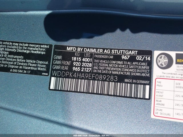 2014 MERCEDES-BENZ SLK 250 WDDPK4HA9EF089283 Photo 8