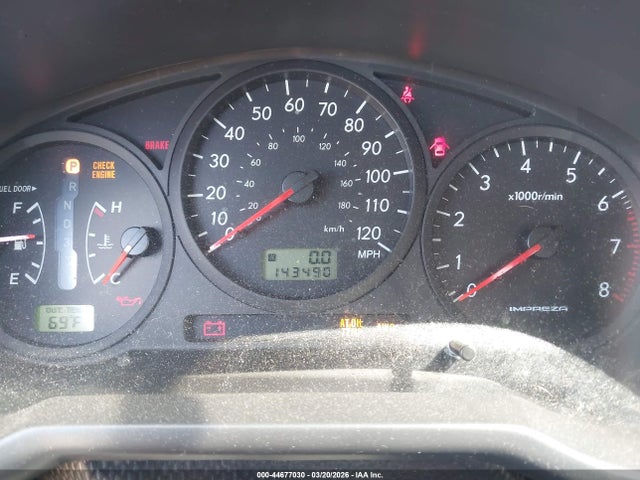 2006 Subaru Impreza 2.5i მანქანა იყიდება აუქციონზე, vin: JF1GD67656H522994, აუქციონის ნომერი: 44677030