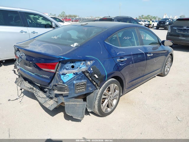 2017 Hyundai Elantra Limited მანქანა იყიდება აუქციონზე, vin: 5NPD84LF8HH033263, აუქციონის ნომერი: 44677058