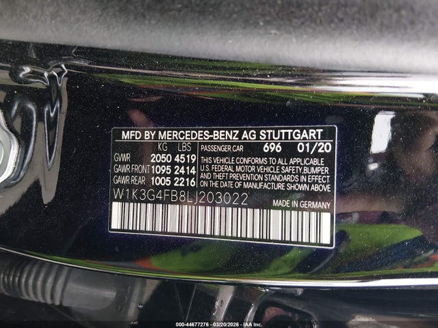 Продажа на аукционе авто 2020 Mercedes-benz A 220 4matic, vin: W1K3G4FB8LJ203022, номер лота: 44677276