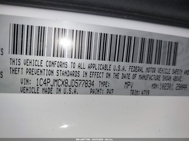 Aukcja sprzedaży 2018 Jeep Cherokee Latitude 4x4, vin: 1C4PJMCX8JD577834, numer aukcji: 44677366