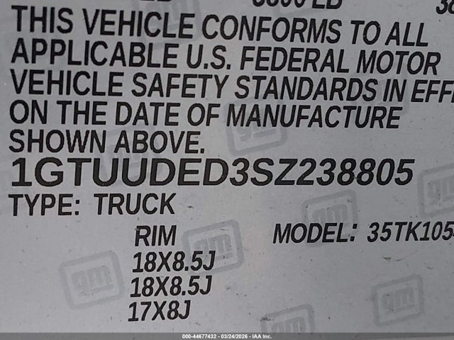 Продажа на аукционе авто 2025 Gmc Sierra 1500 4wd  Short Box Slt, vin: 1GTUUDED3SZ238805, номер лота: 44677432