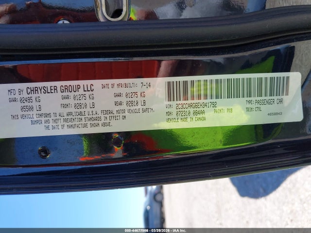 Продаж на аукціоні авто 2014 Chrysler 300, vin: 2C3CCARG6EH341792, номер лоту: 44677566